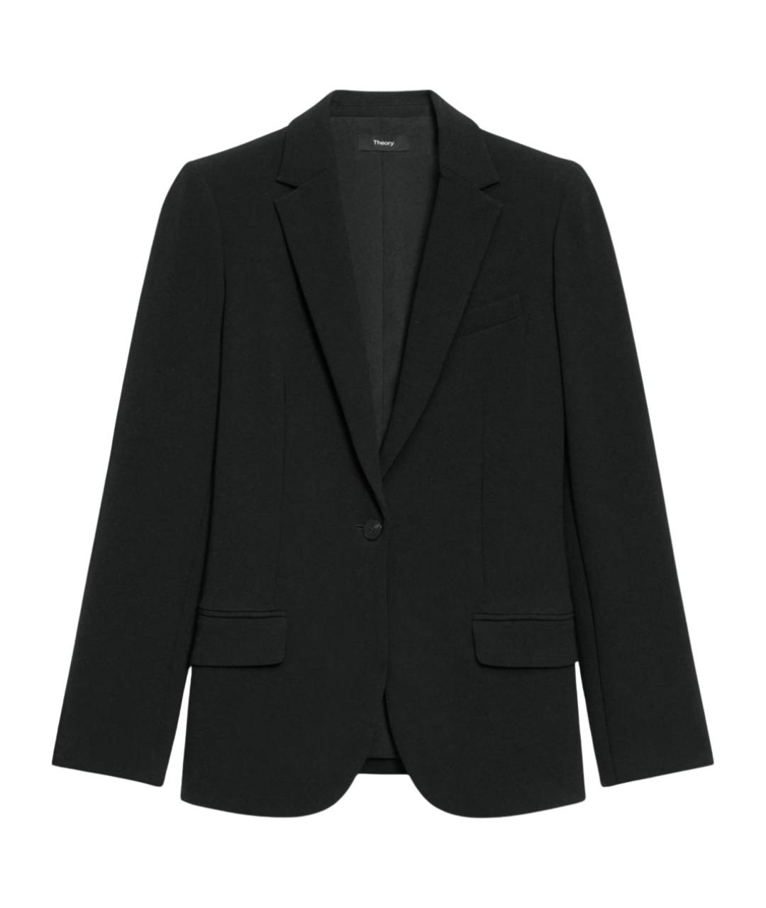 THEORY Черный ацетатный жакет/пиджак, фото 1