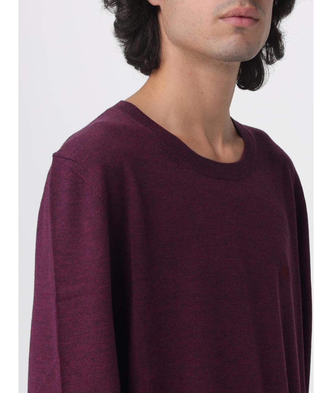 ETRO Бордовый шерстяной джемпер / свитер, фото 5