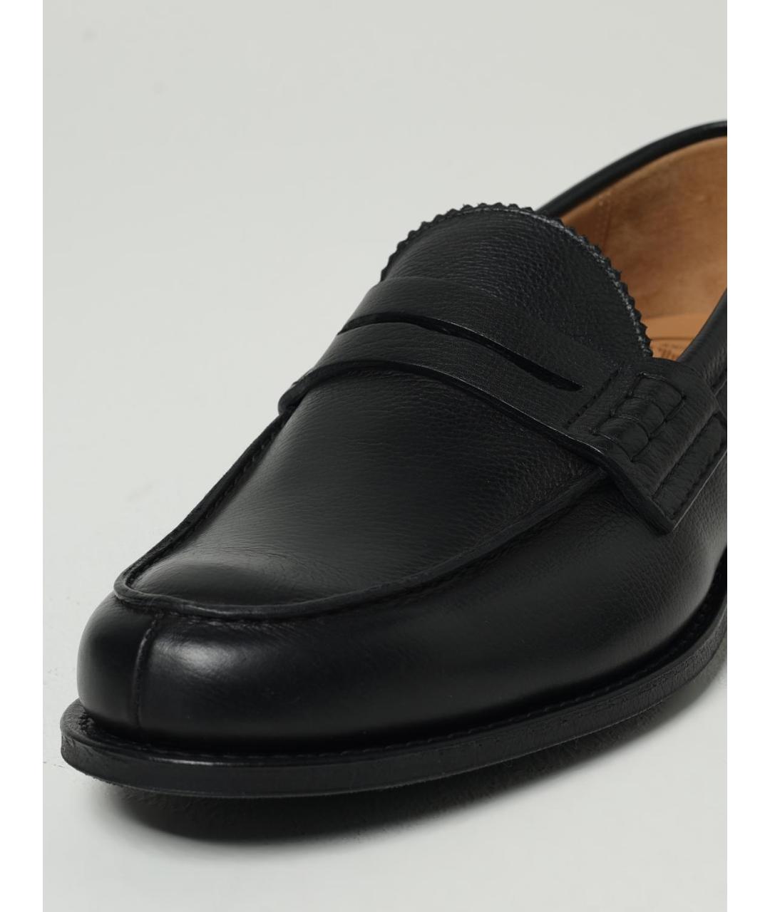 CHURCH'S Черные кожаные лоферы, фото 4