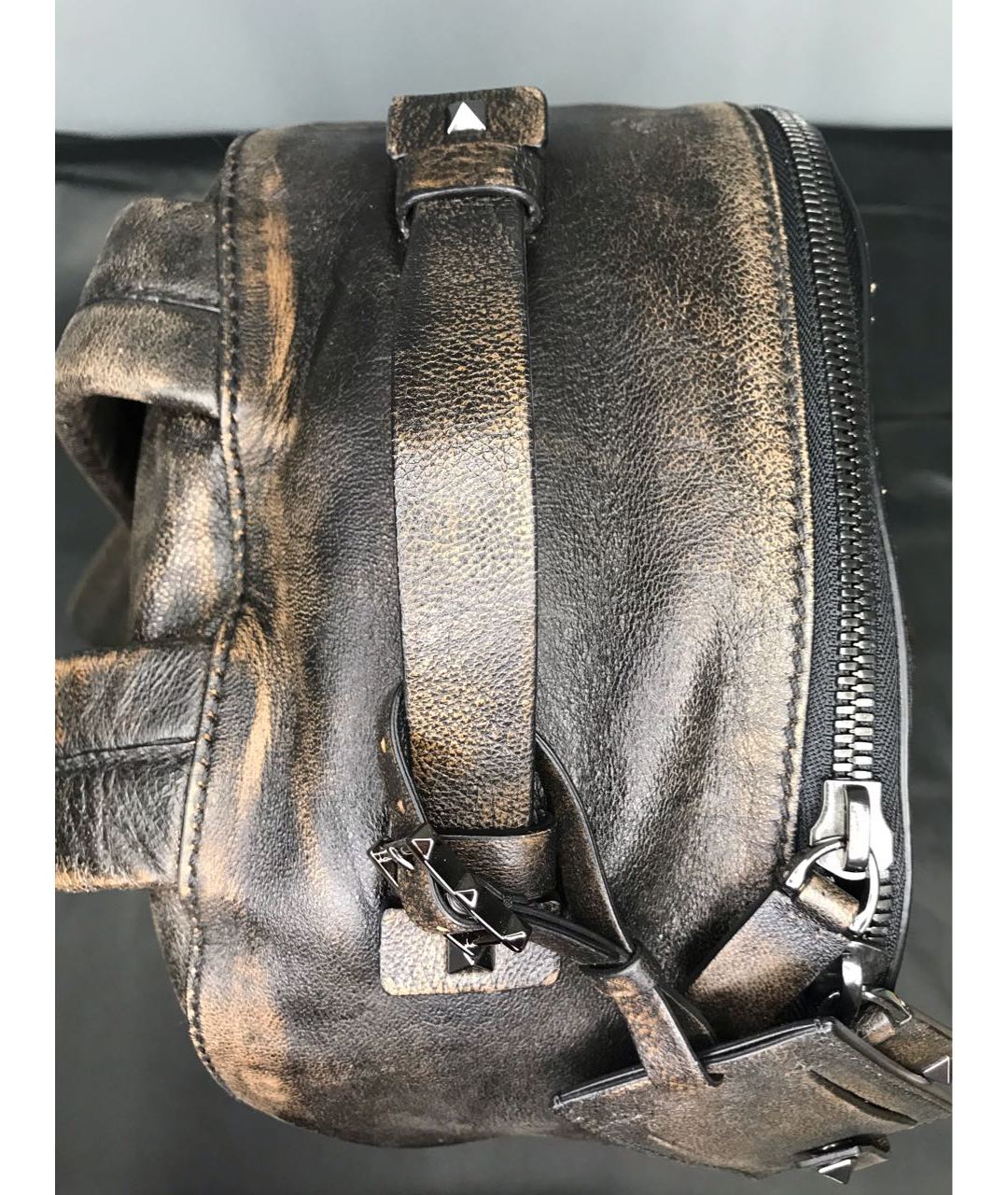 VALENTINO Коричневый кожаный рюкзак, фото 5