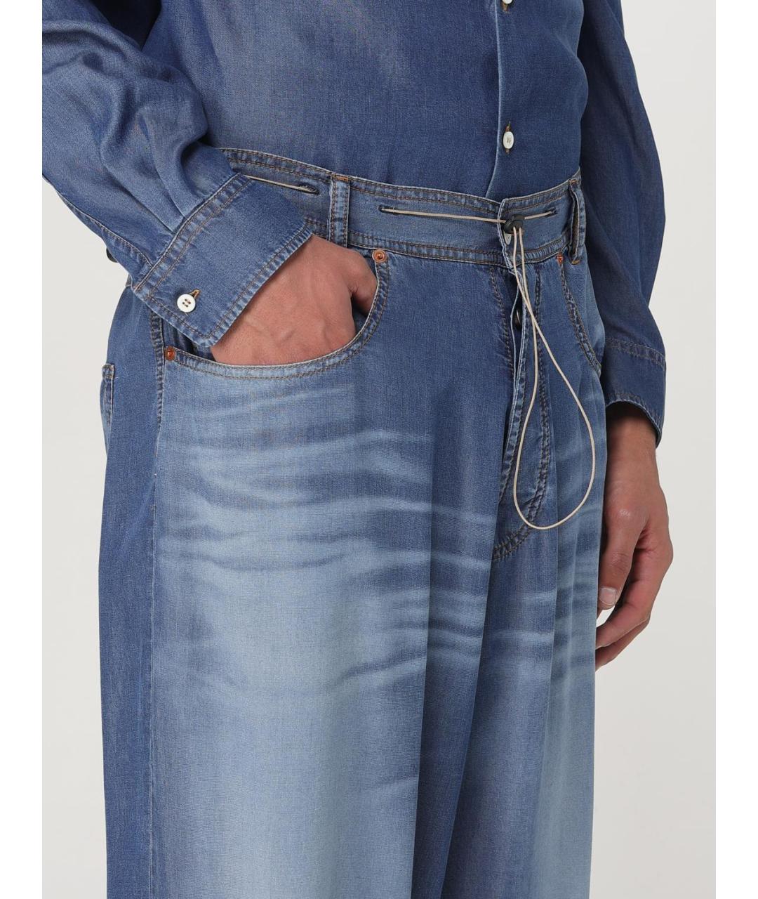 MAGLIANO Синие хлопковые прямые джинсы, фото 6
