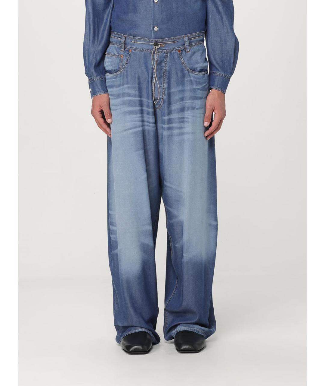 MAGLIANO Синие хлопковые прямые джинсы, фото 2
