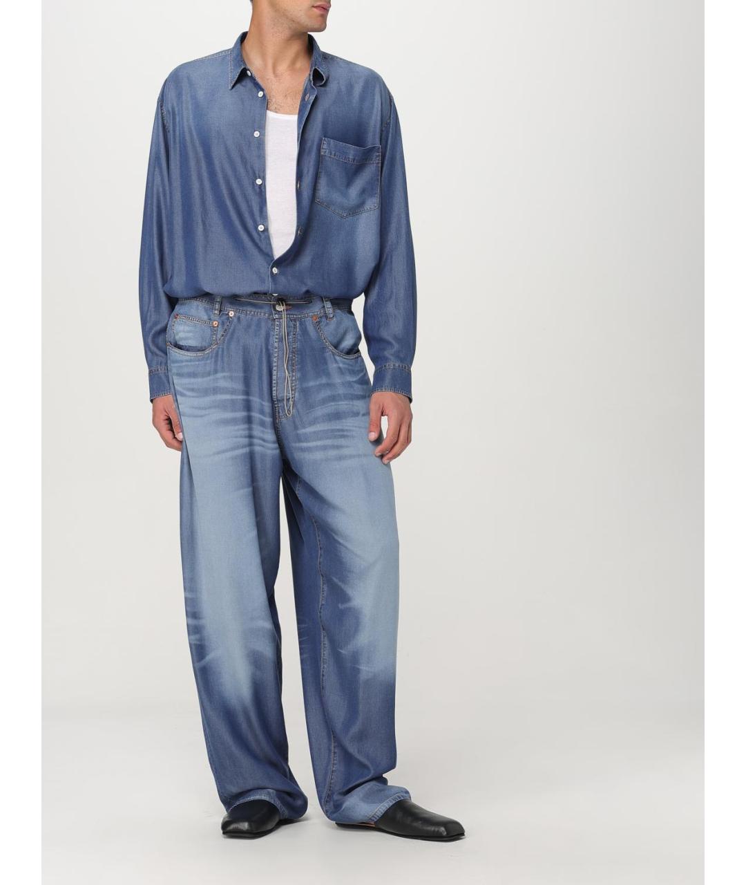 MAGLIANO Синие хлопковые прямые джинсы, фото 3