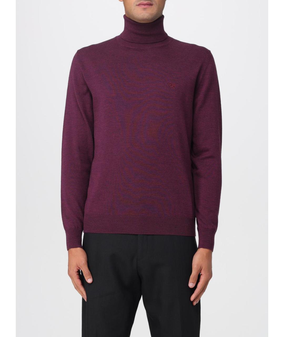 ETRO Бордовая шерстяная водолазка, фото 2