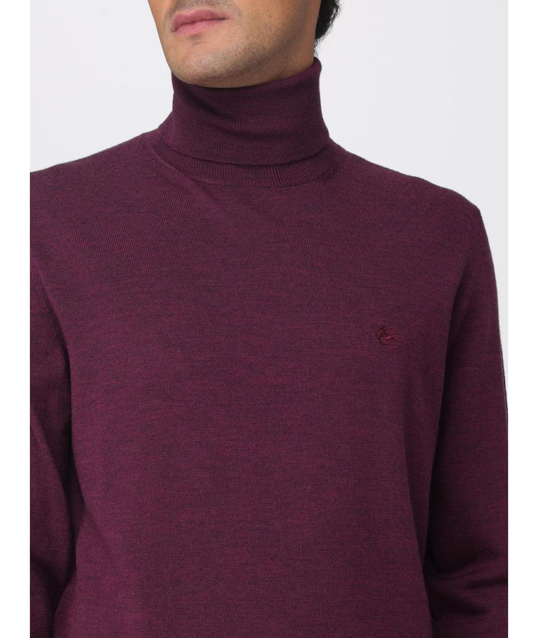 ETRO Бордовая шерстяная водолазка, фото 6