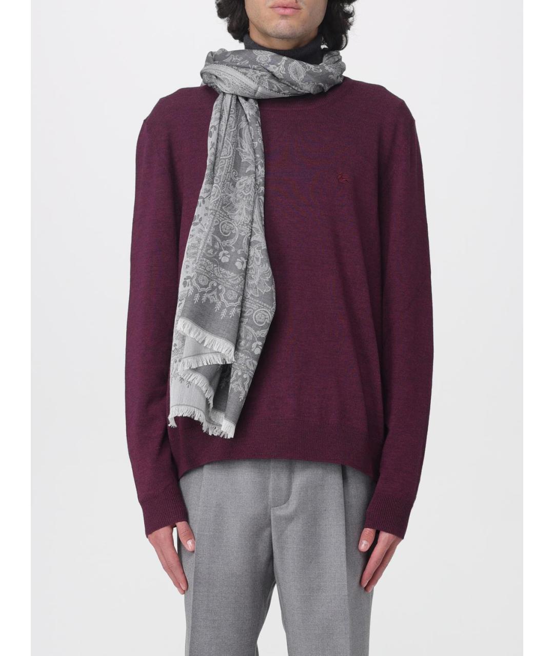 ETRO Серый шарф, фото 2