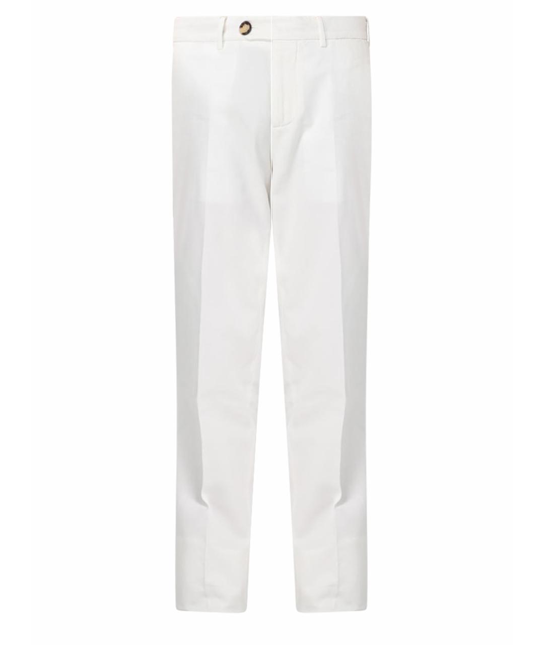 BRUNELLO CUCINELLI Белые хлопковые брюки чинос, фото 1