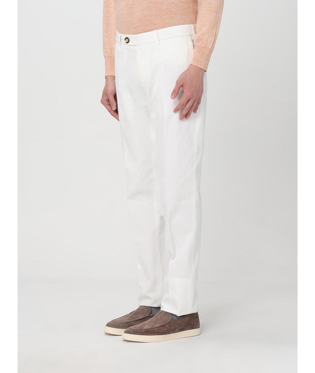 BRUNELLO CUCINELLI Белые хлопковые брюки чинос, фото 4