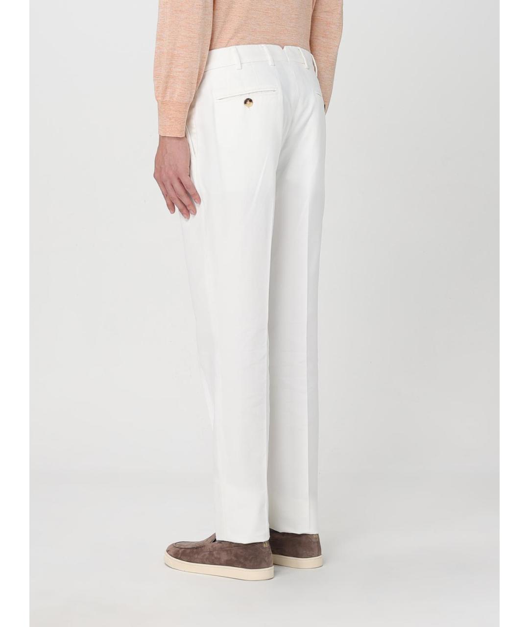 BRUNELLO CUCINELLI Белые хлопковые брюки чинос, фото 3