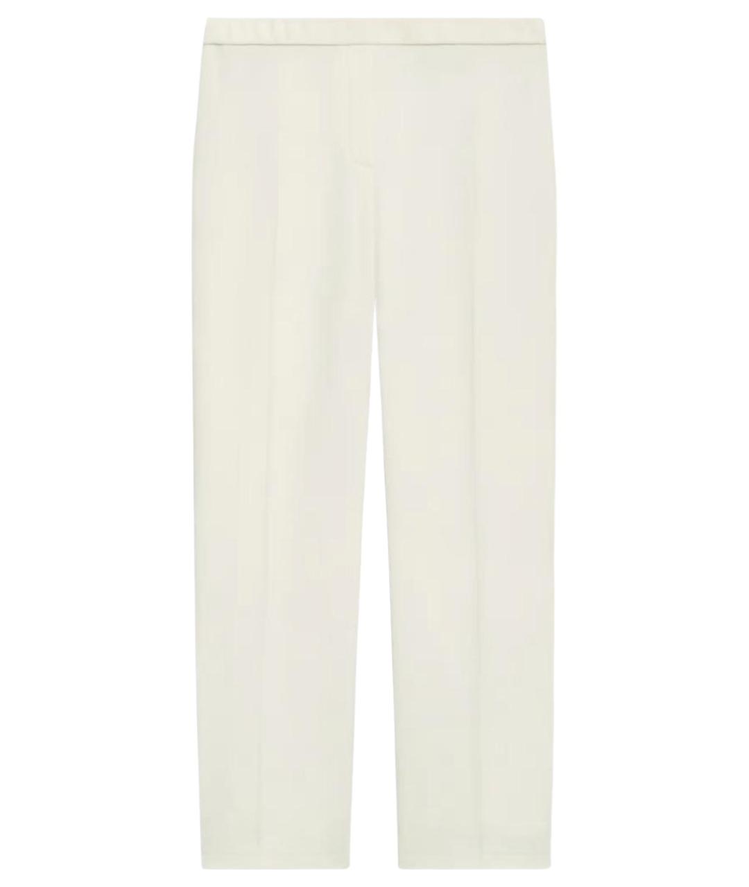 THEORY Бежевые ацетатные прямые брюки, фото 1