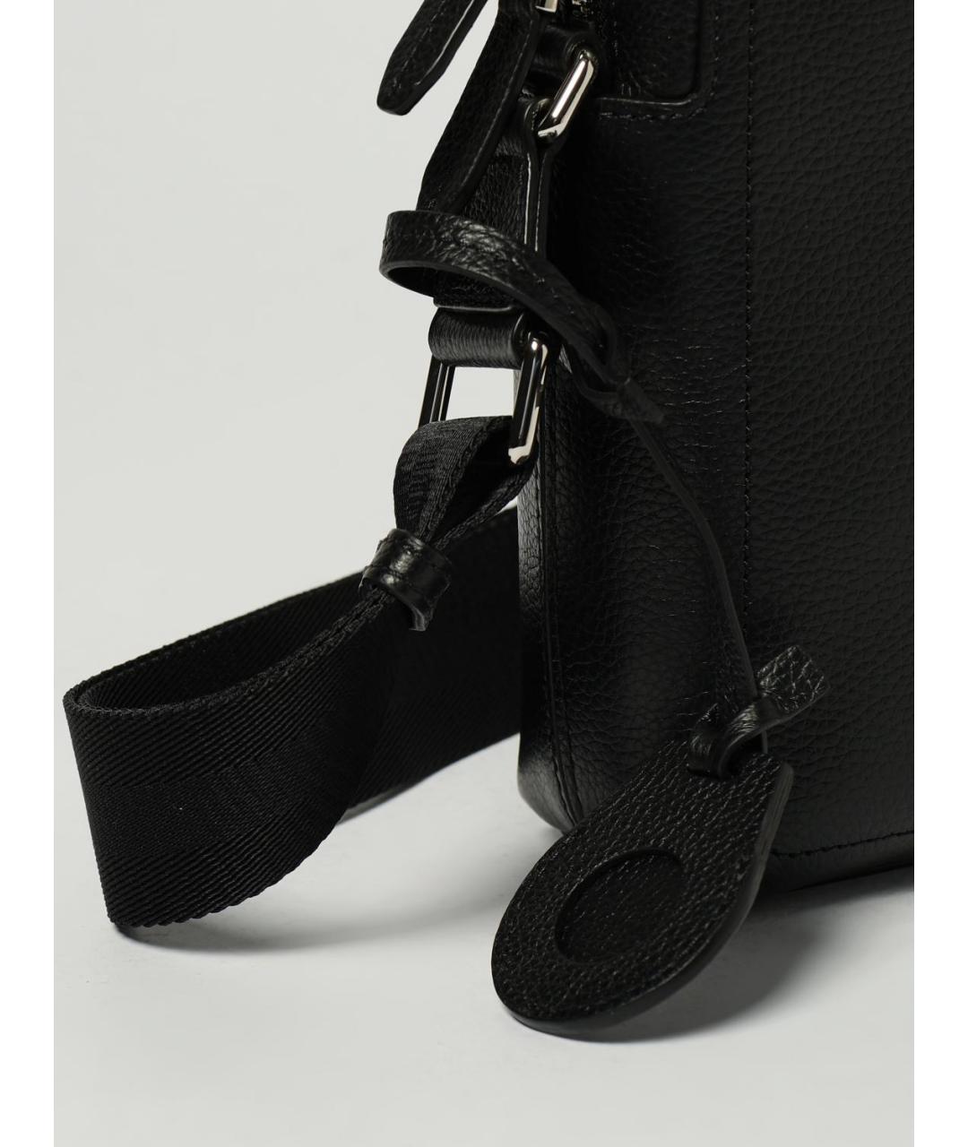 BALLY Черная кожаная сумка на плечо, фото 3