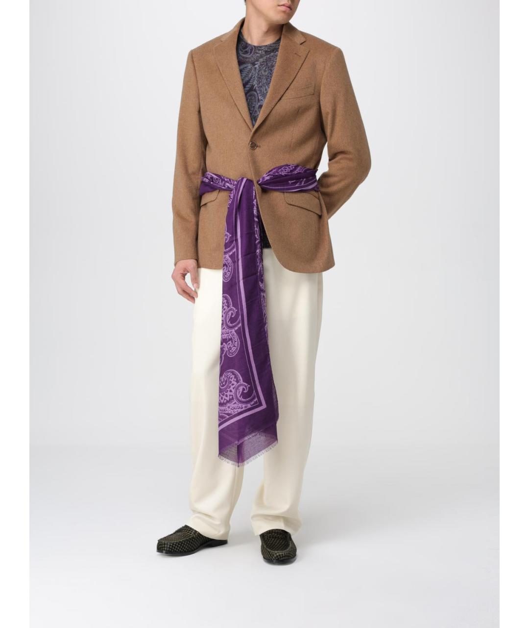 ETRO Фиолетовый шарф, фото 4