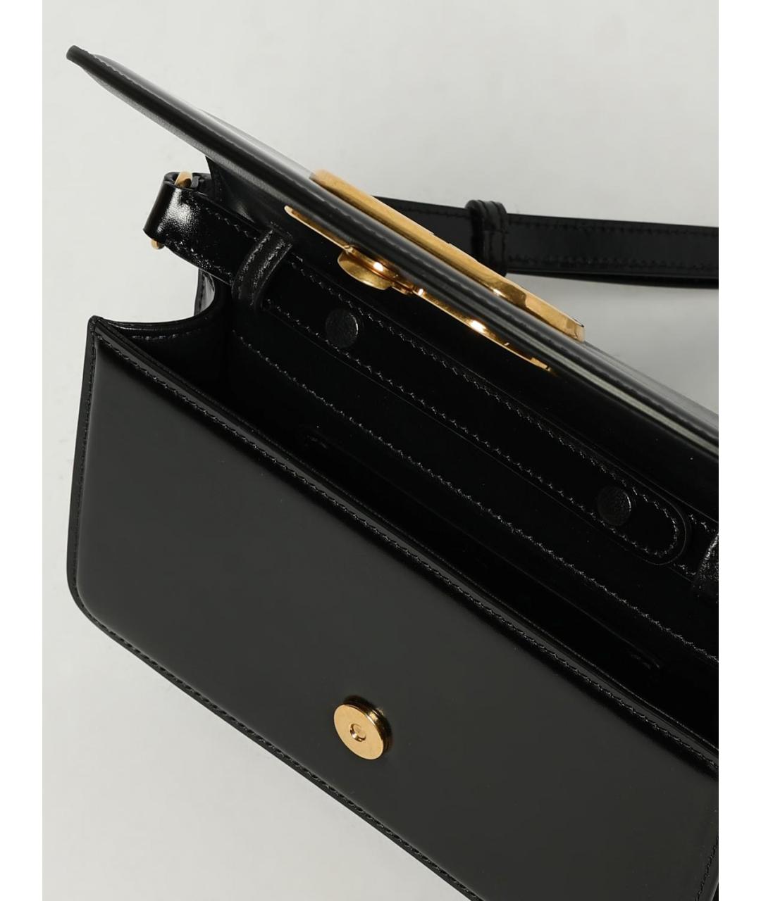 VALENTINO Черная кожаная сумка через плечо, фото 6
