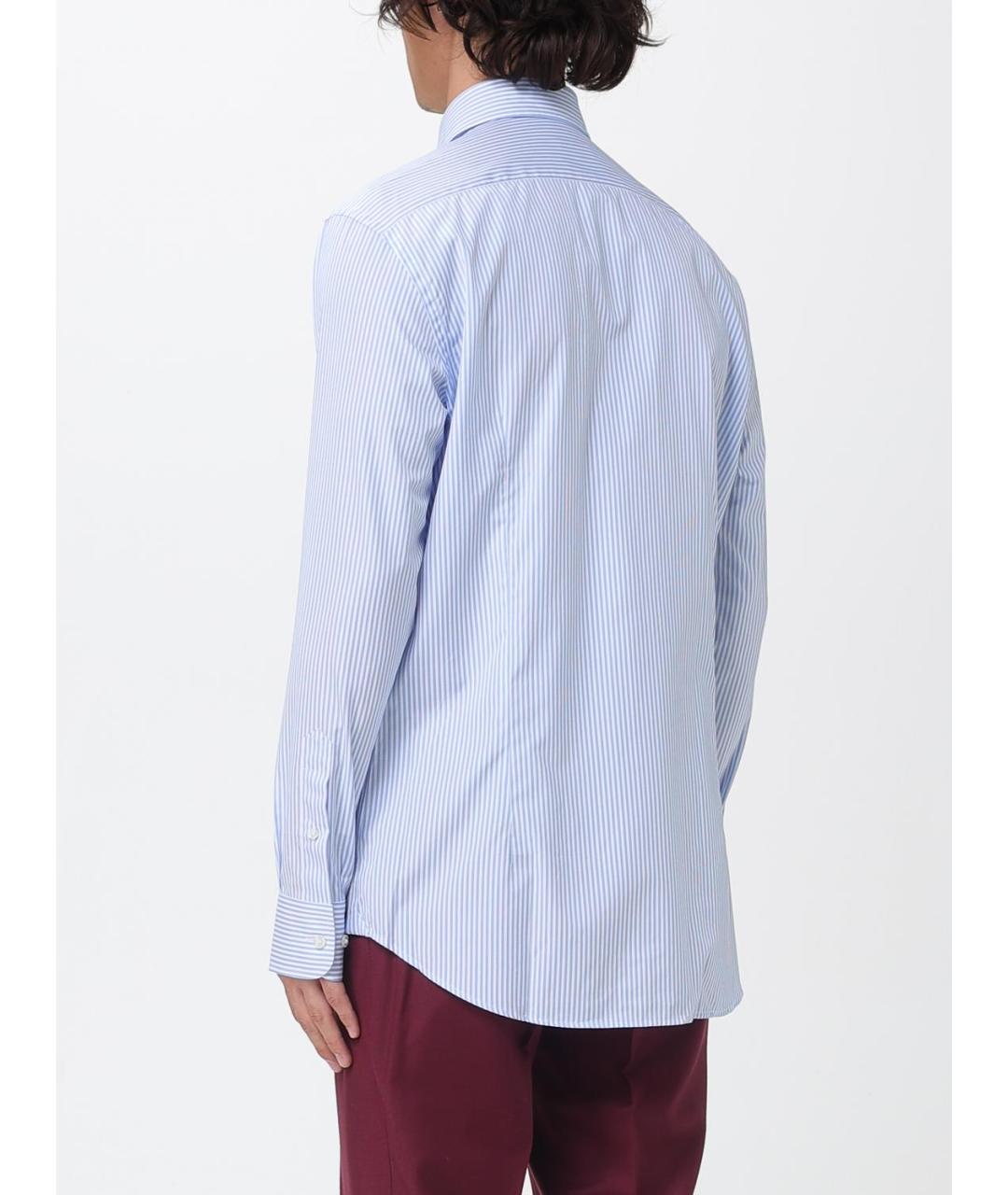 ETRO Голубая хлопковая кэжуал рубашка, фото 4