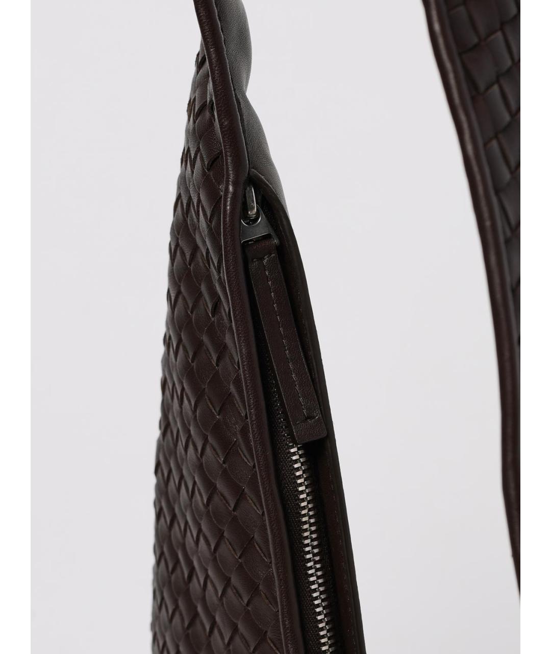 BOTTEGA VENETA Коричневая кожаная сумка на плечо, фото 4