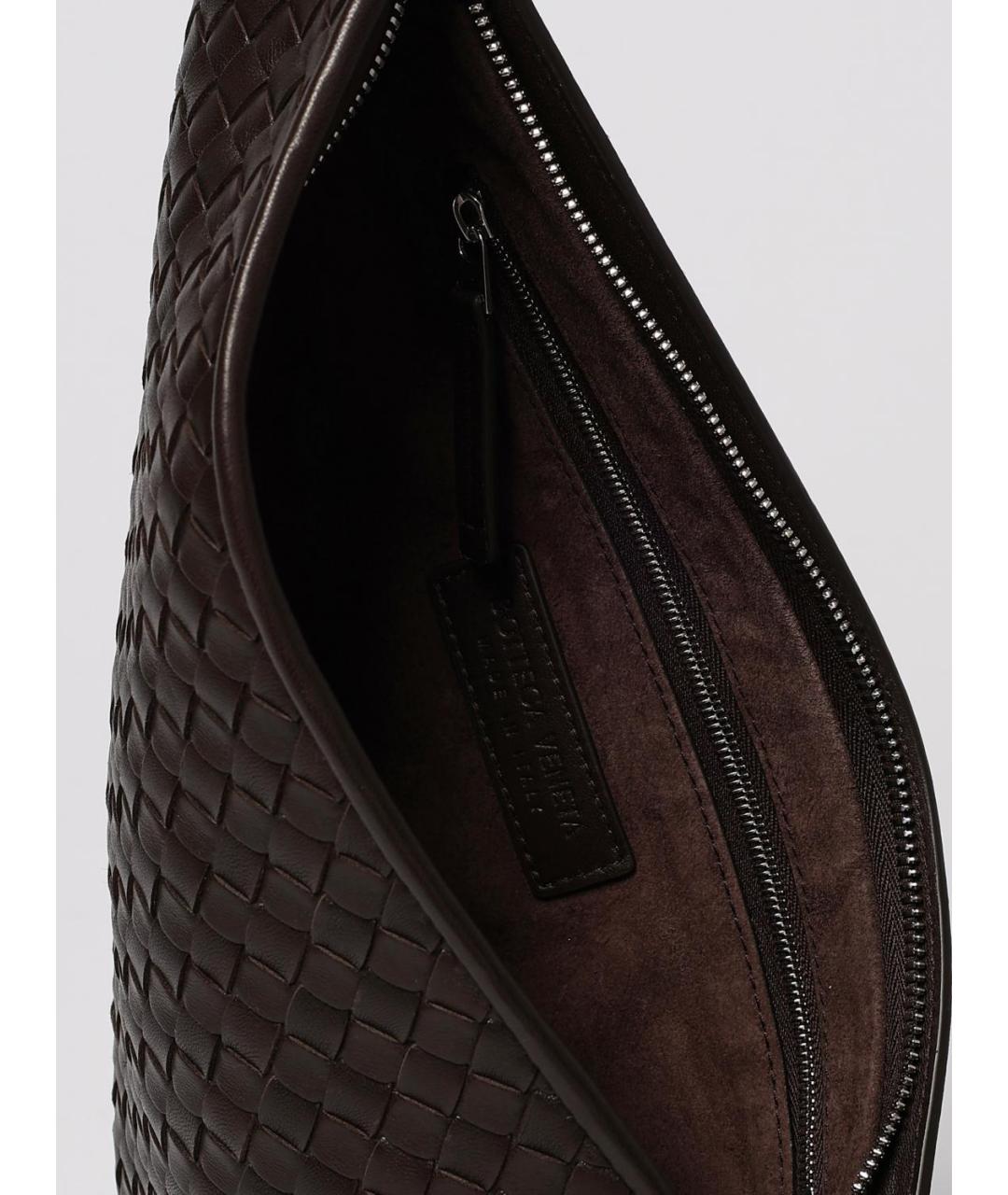 BOTTEGA VENETA Коричневая кожаная сумка на плечо, фото 5