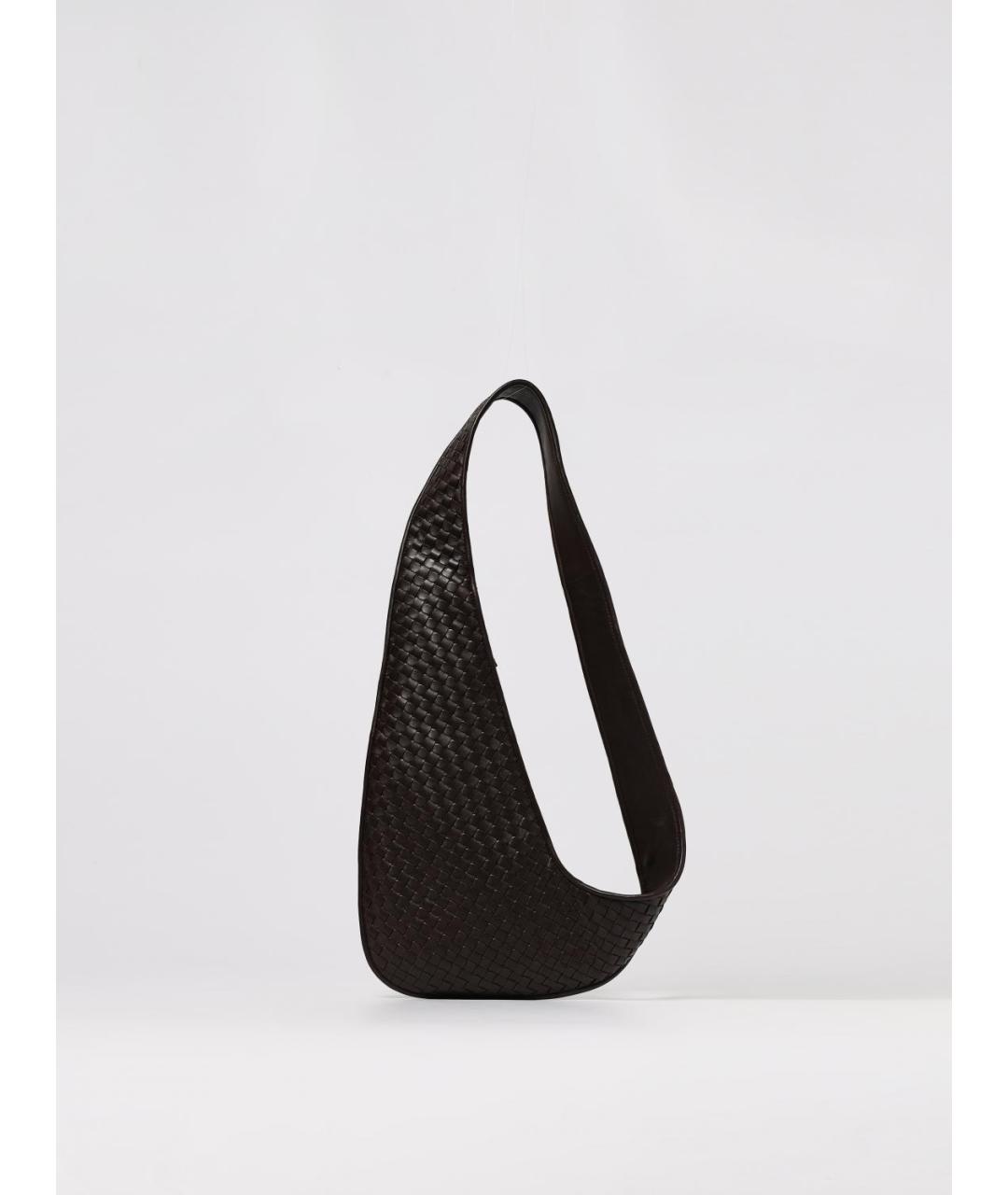 BOTTEGA VENETA Коричневая кожаная сумка на плечо, фото 6