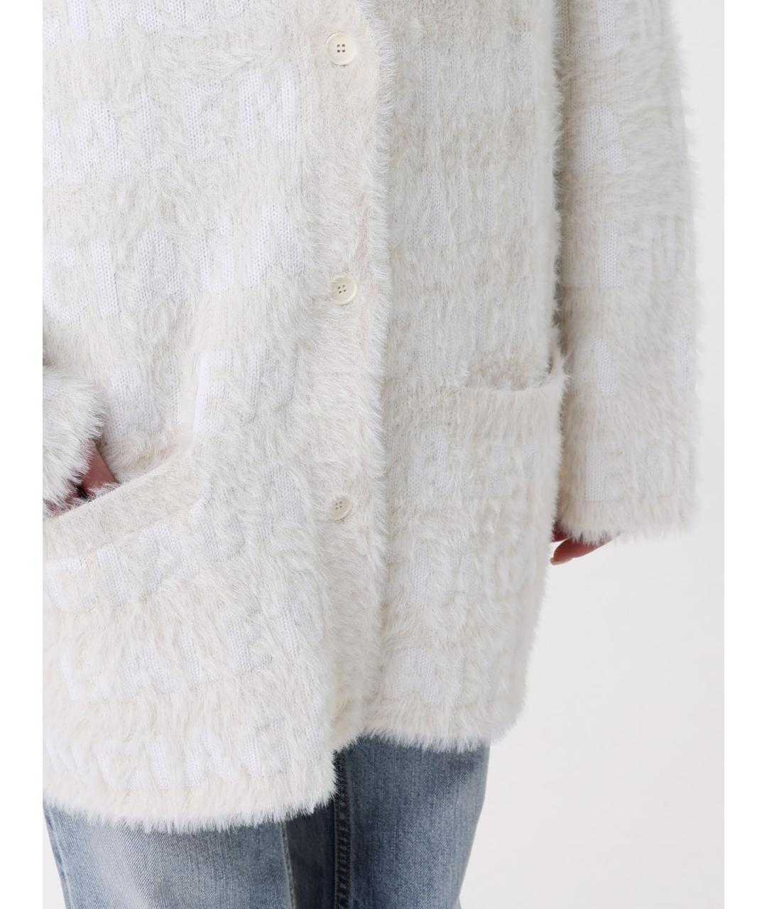 BALENCIAGA Бежевый шерстяной кардиган, фото 6