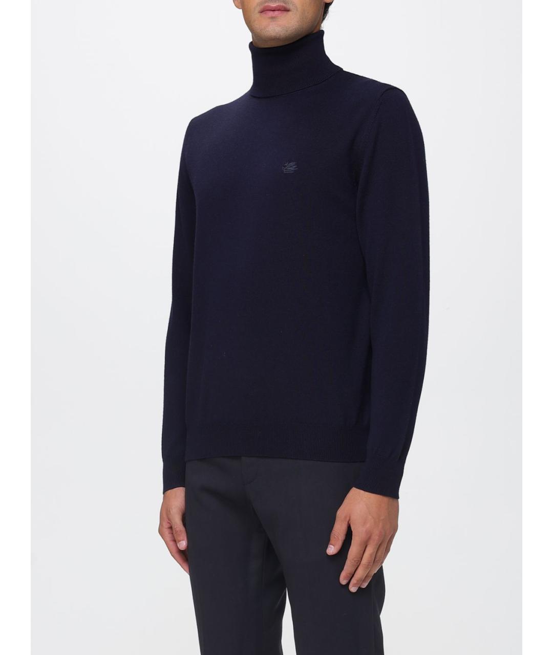 ETRO Темно-синяя шерстяная водолазка, фото 4