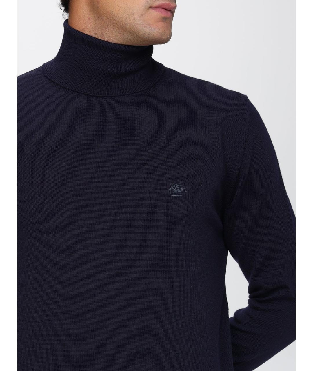 ETRO Темно-синяя шерстяная водолазка, фото 5