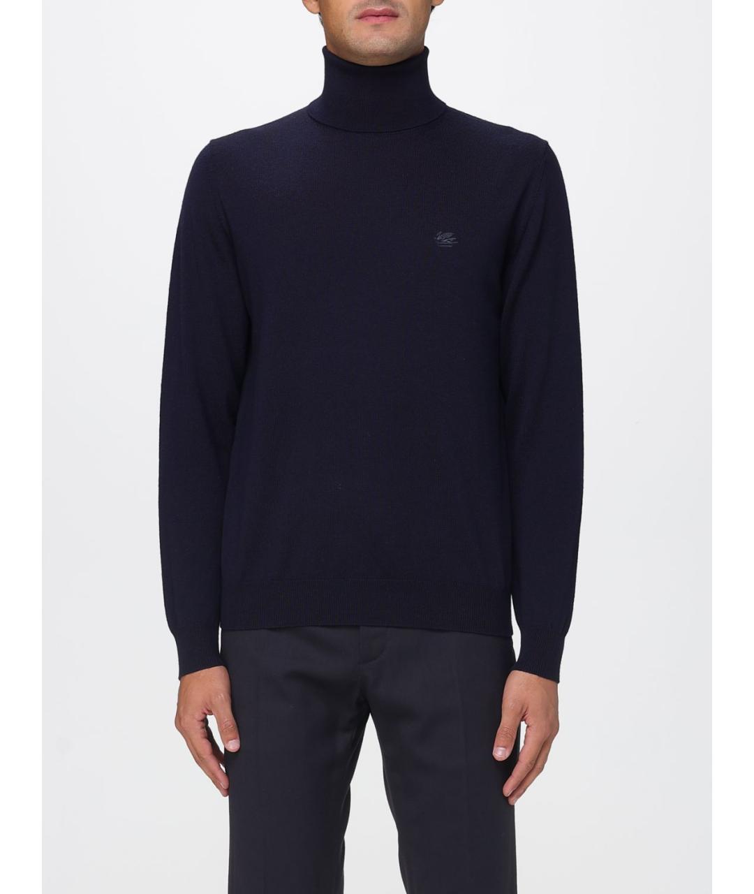 ETRO Темно-синяя шерстяная водолазка, фото 6