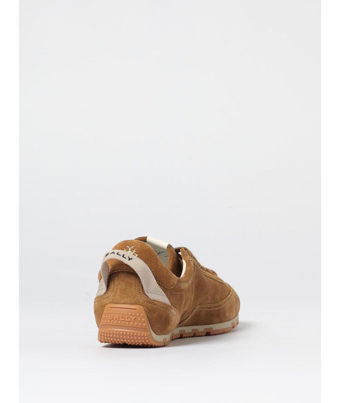 BALLY Бежевые замшевые низкие кроссовки / кеды, фото 3