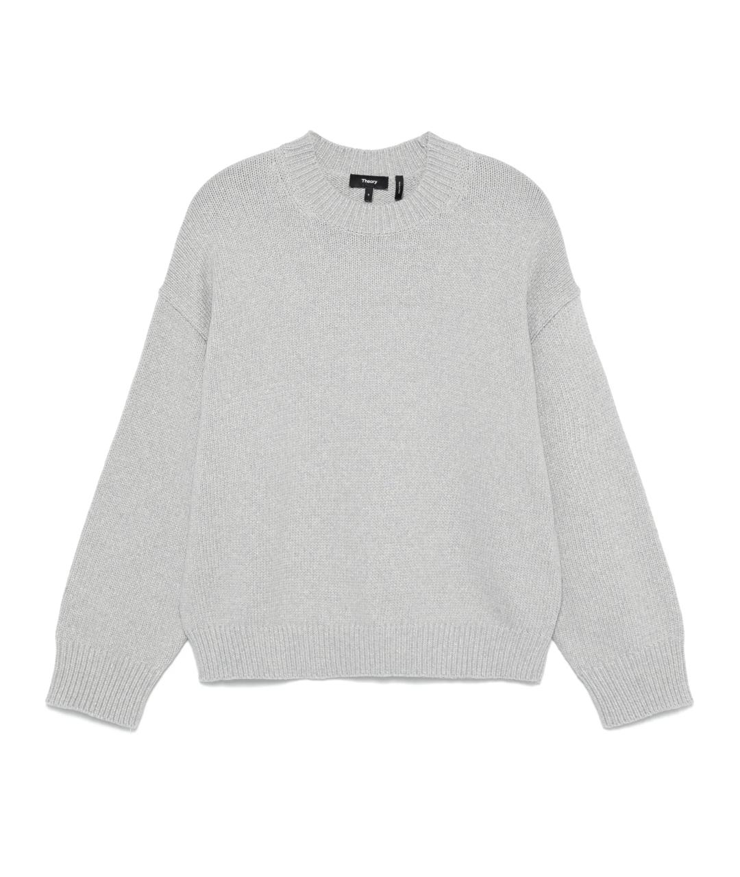 THEORY Серый хлопковый джемпер / свитер, фото 1