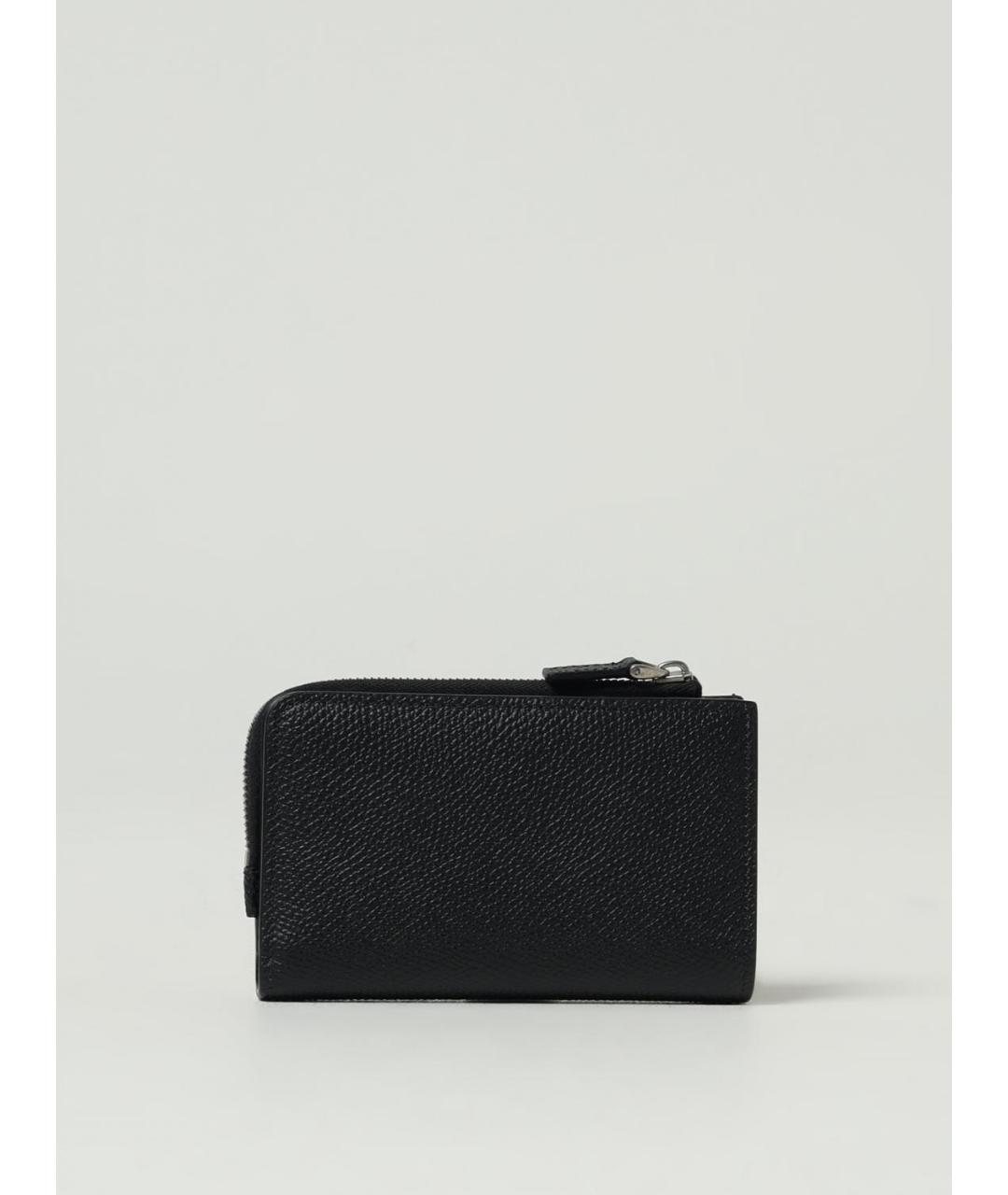 VALENTINO Черный кожаный кошелек, фото 3