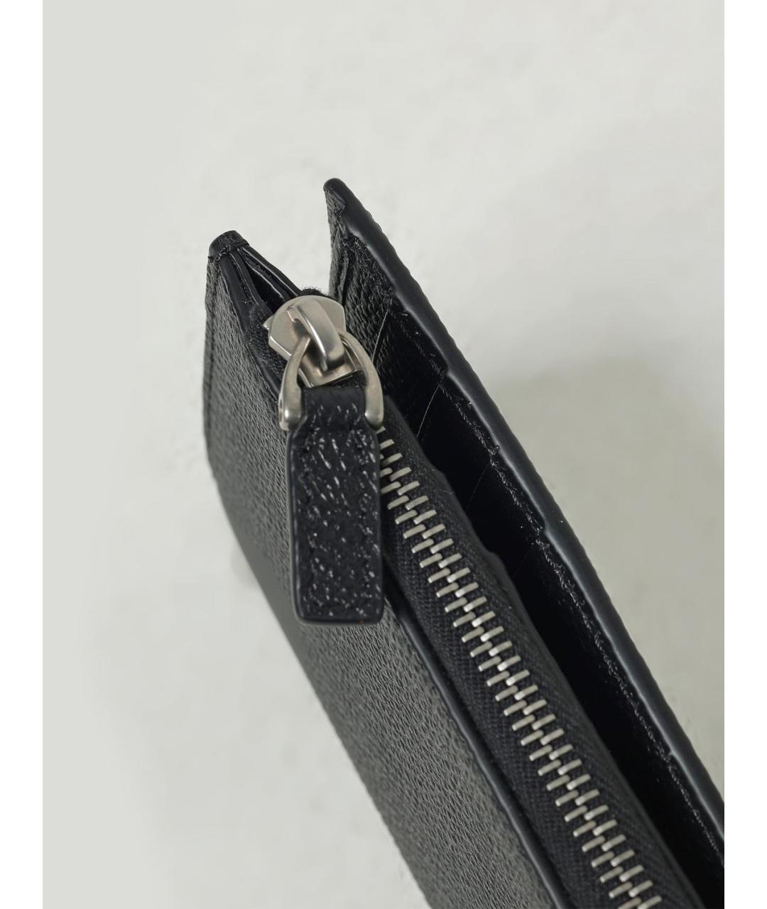 VALENTINO Черный кожаный кошелек, фото 4