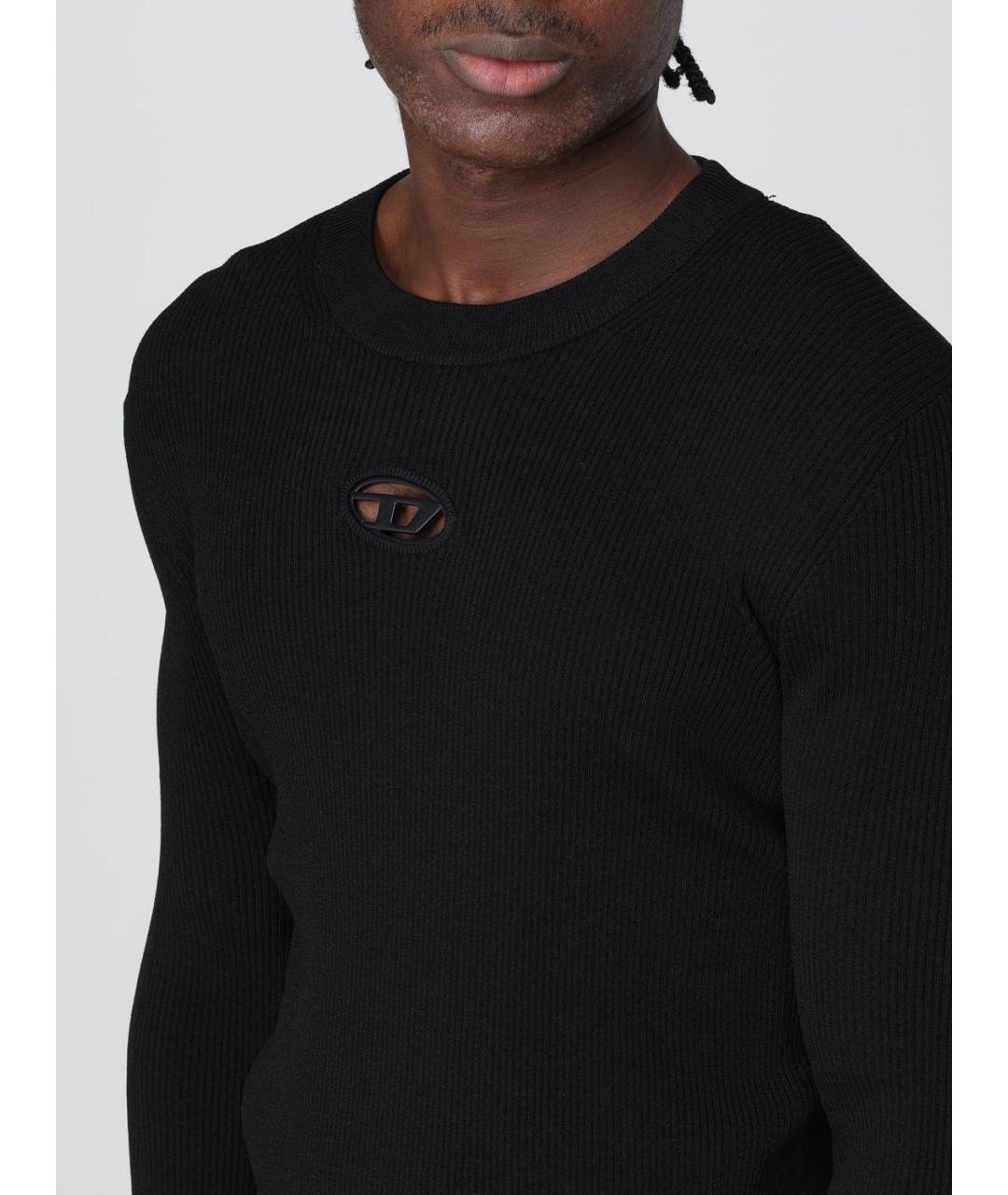 DIESEL Черный вискозный джемпер / свитер, фото 5