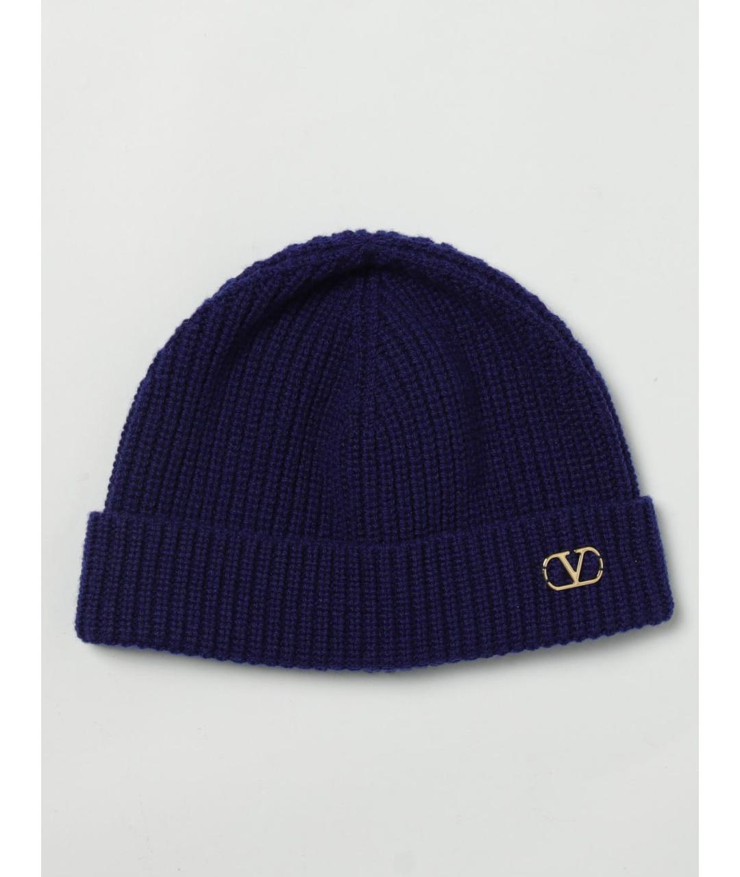 VALENTINO Синяя шерстяная шапка, фото 3