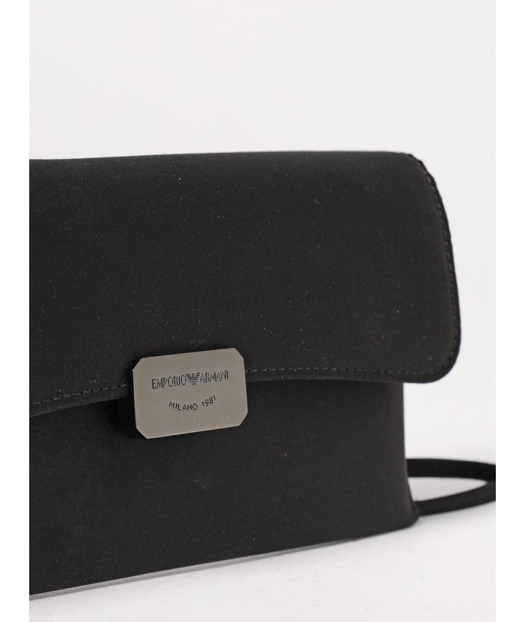 EMPORIO ARMANI Черная тканевая сумка через плечо, фото 3