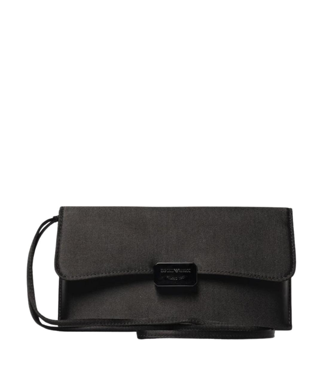 EMPORIO ARMANI Черная тканевая сумка через плечо, фото 1