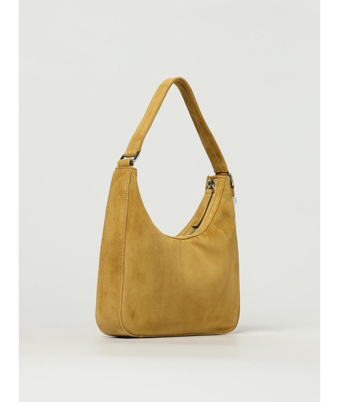 BY FAR Горчичная кожаная сумка через плечо, фото 2