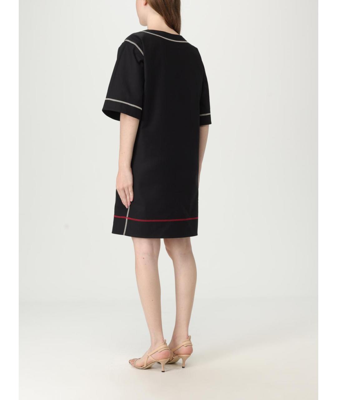 FENDI Черное хлопковое повседневное платье, фото 4