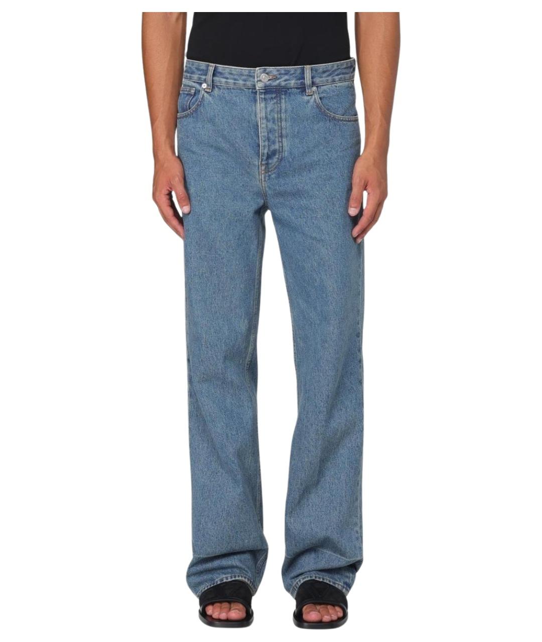 VALENTINO Синие хлопковые прямые джинсы, фото 1