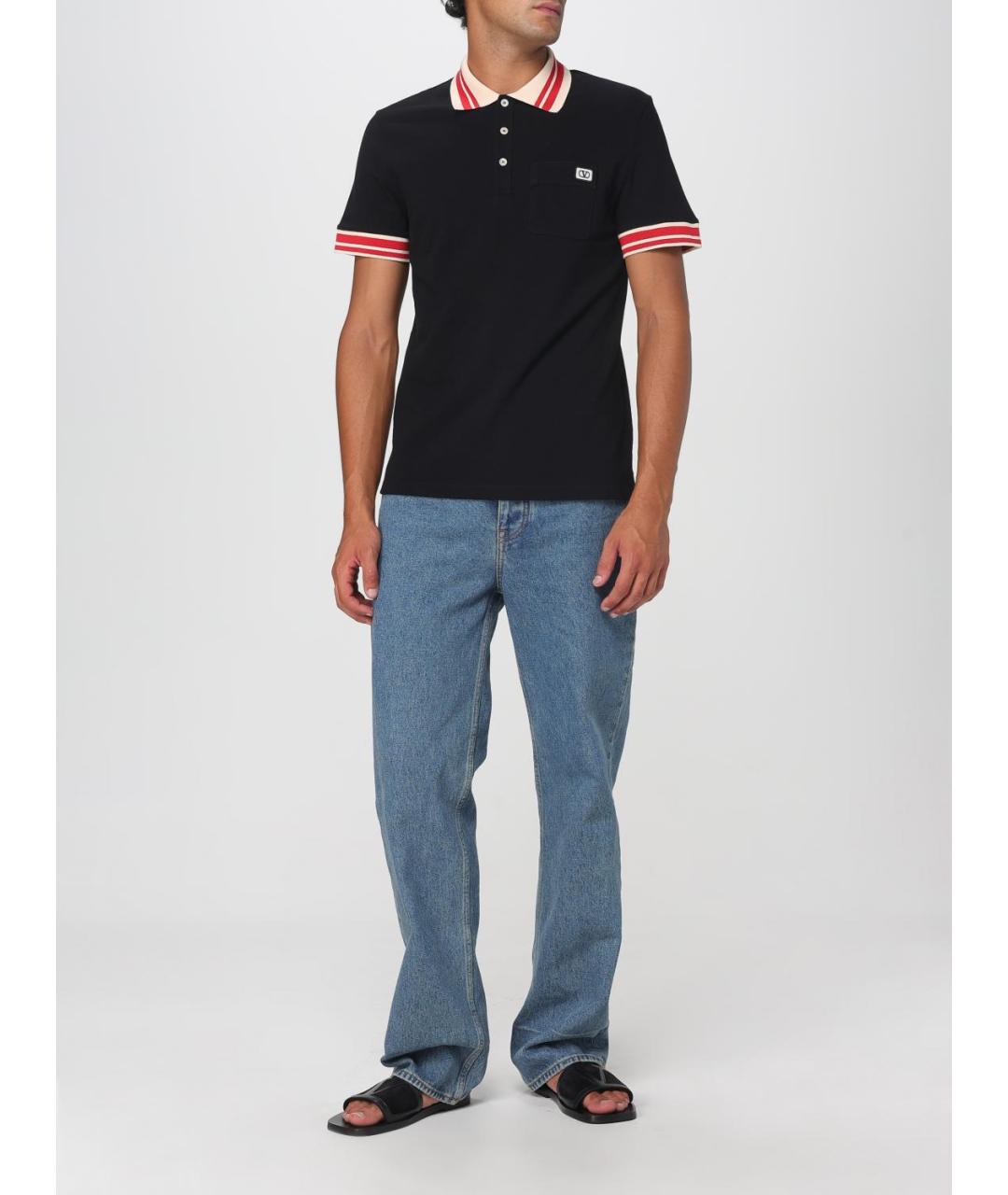 VALENTINO Синие хлопковые прямые джинсы, фото 2