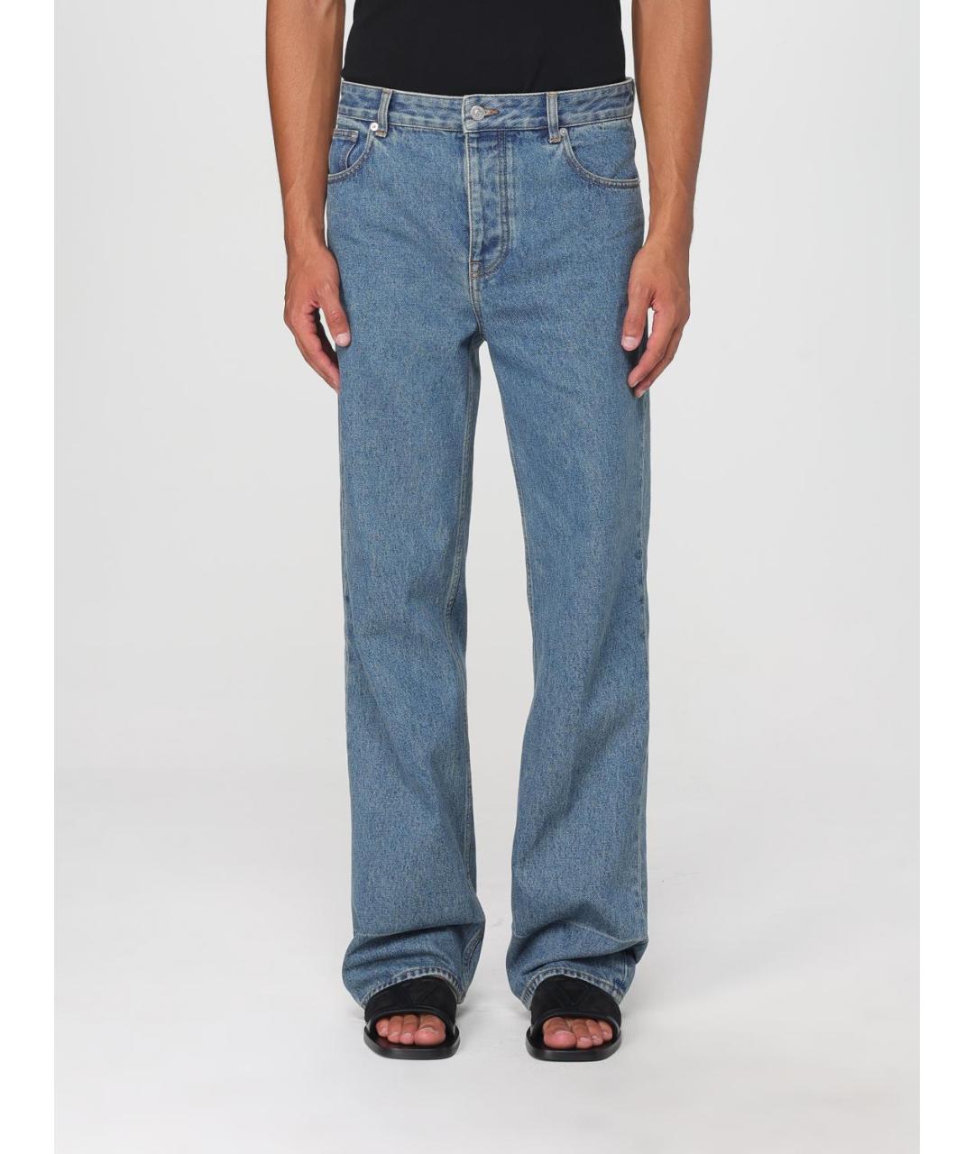 VALENTINO Синие хлопковые прямые джинсы, фото 6