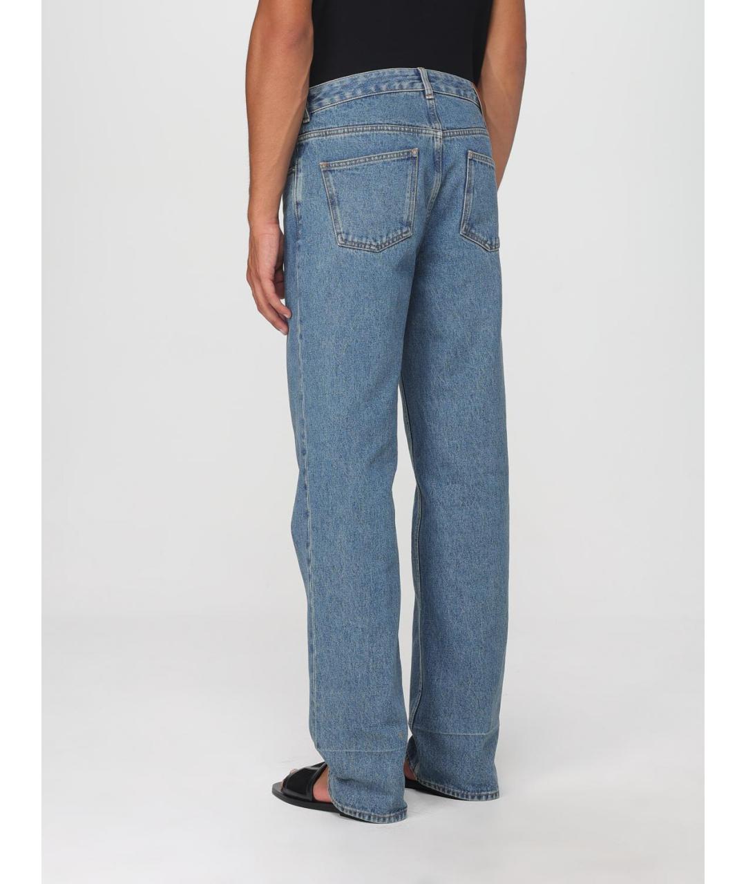 VALENTINO Синие хлопковые прямые джинсы, фото 3