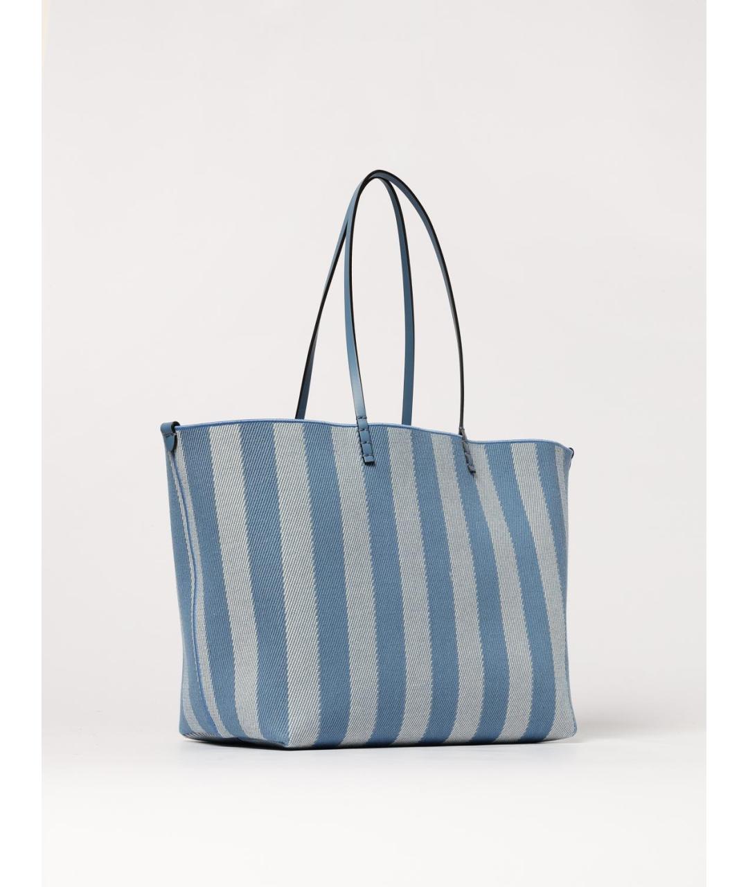 FENDI Голубая тканевая сумка тоут, фото 3