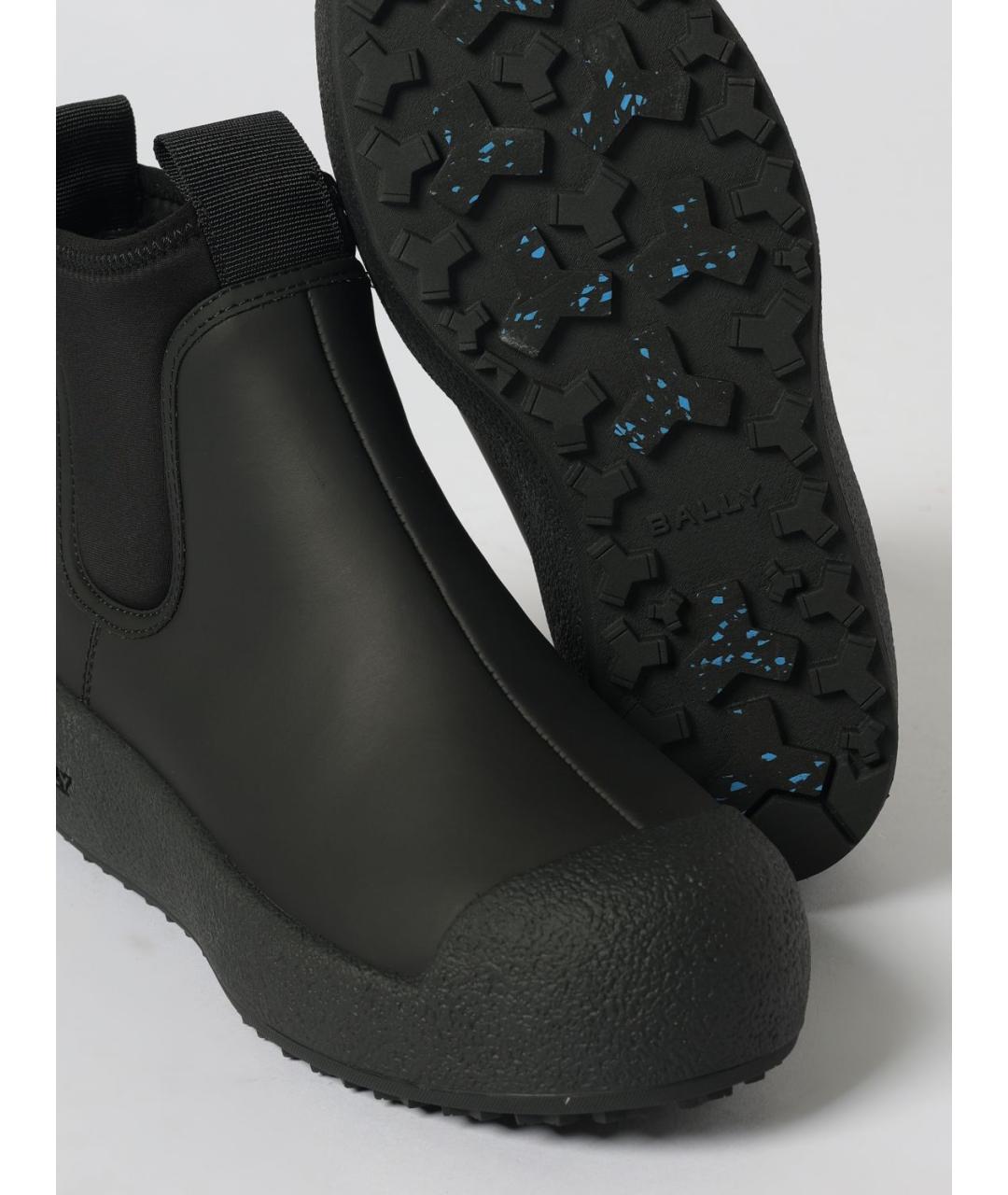 BALLY Черные синтетические полусапоги, фото 4