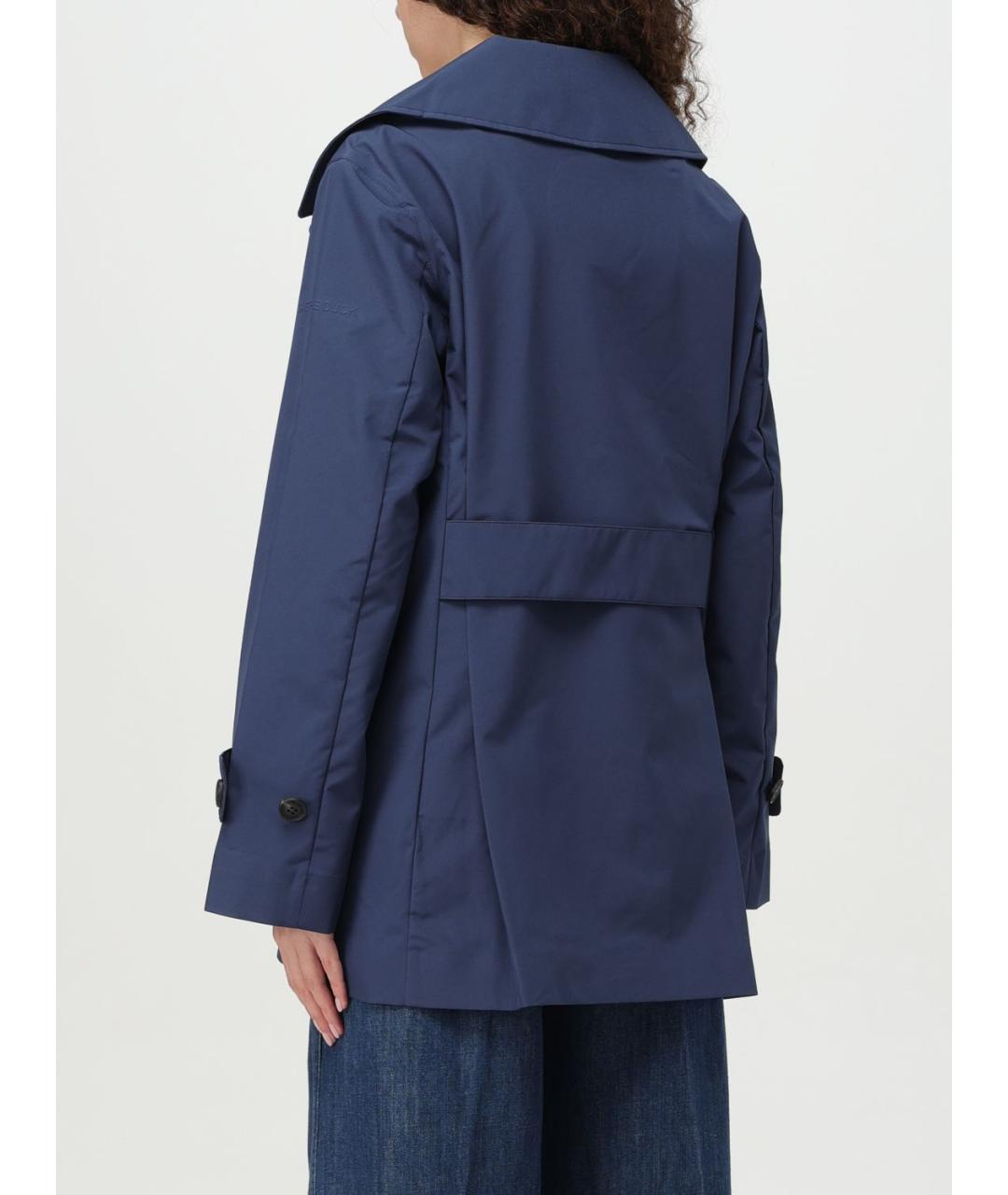 SAVE THE DUCK Синий полиэстеровый тренч/плащ, фото 3