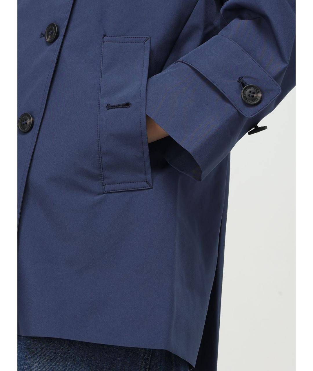 SAVE THE DUCK Синий полиэстеровый тренч/плащ, фото 2