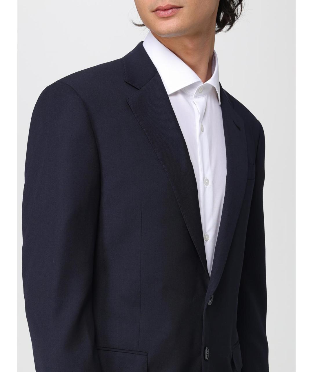 GIORGIO ARMANI Синий классический костюм, фото 5