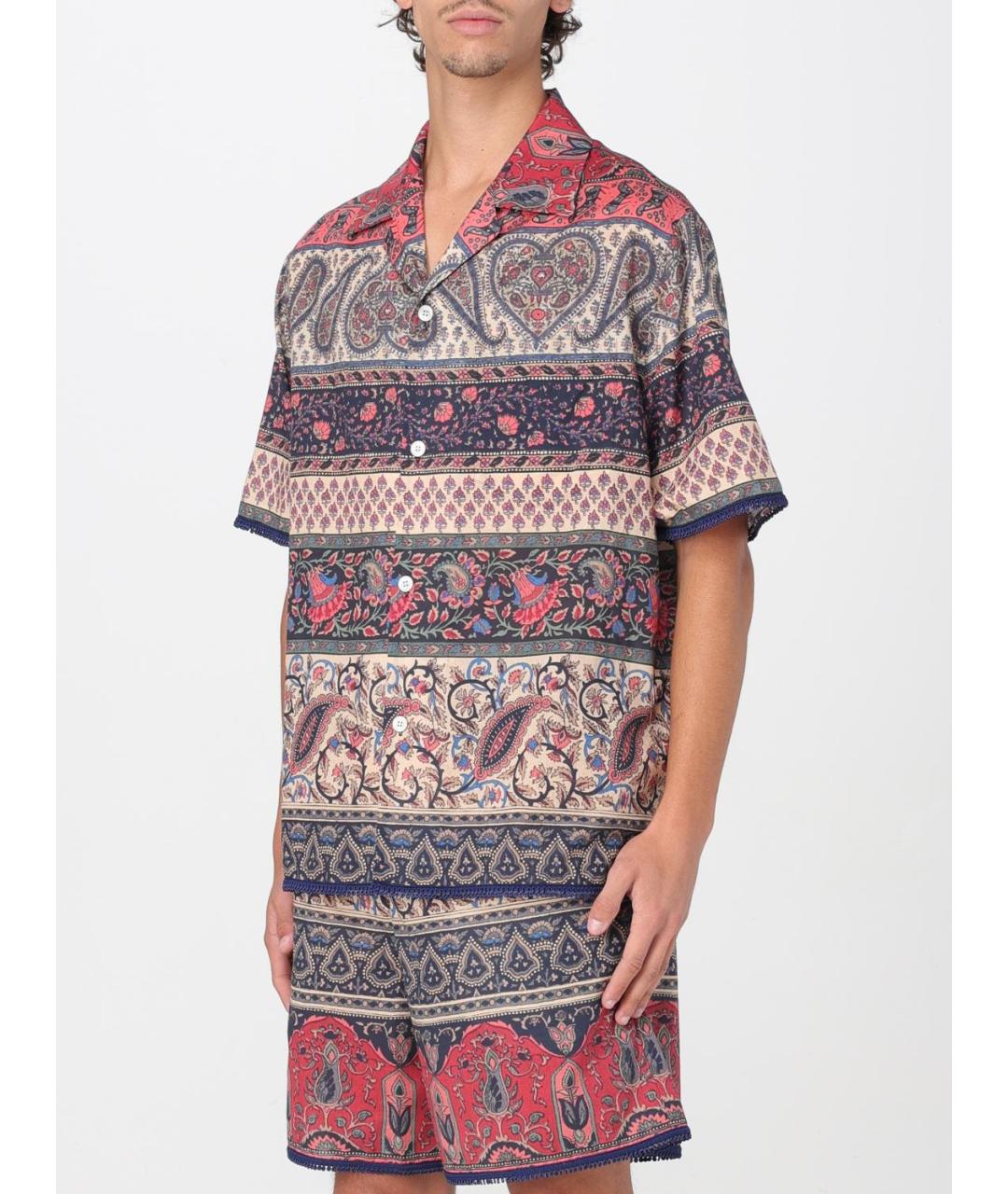 VALENTINO Мульти хлопковая кэжуал рубашка, фото 5