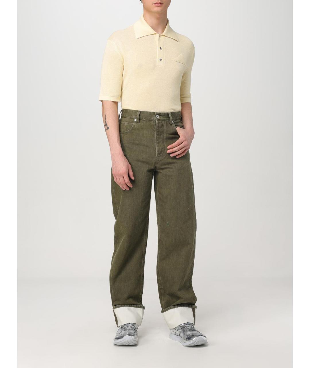 BOTTEGA VENETA Желтое поло с коротким рукавом, фото 3