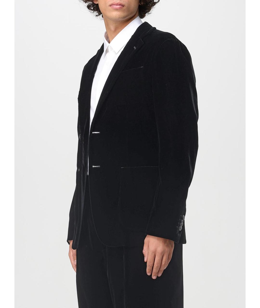 GIORGIO ARMANI Черный вискозный пиджак, фото 5
