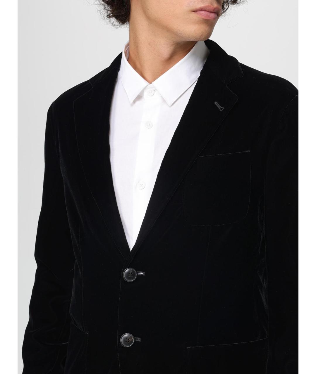 GIORGIO ARMANI Черный вискозный пиджак, фото 6