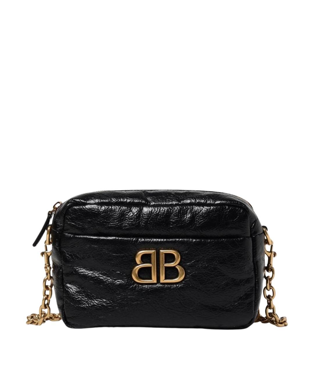 BALENCIAGA Черная кожаная сумка через плечо, фото 1