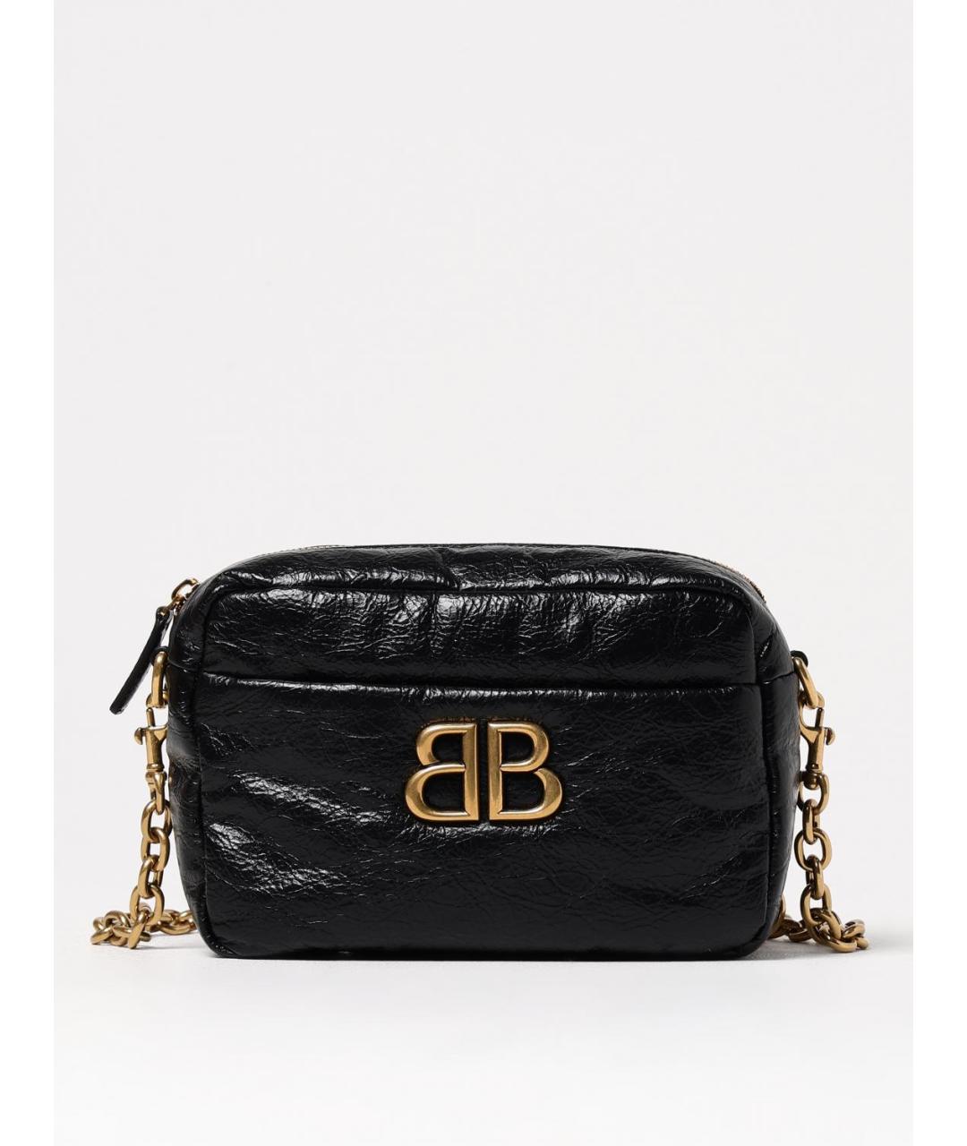 BALENCIAGA Черная кожаная сумка через плечо, фото 6